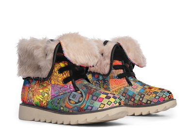 Blotter Patch Fuzz Moon Boots