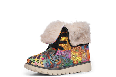 Blotter Patch Fuzz Moon Boots