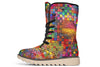 Blottered Grid Moon Boots