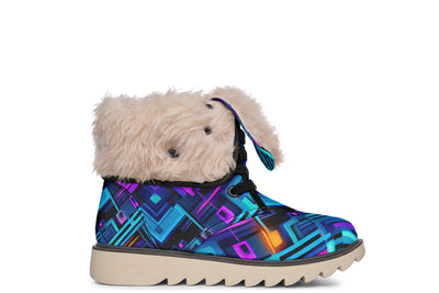 Cyan Convergence Moon Boots