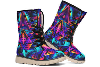 Cyan Lines Moon Boots