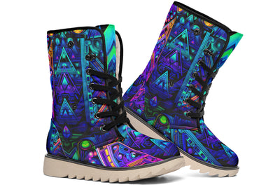 Cyber Cyan Moon Boots