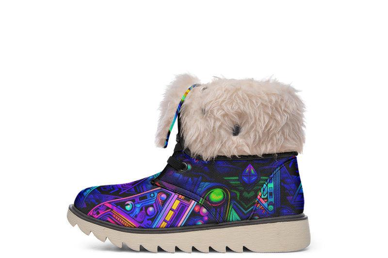 Cyber Cyan Moon Boots