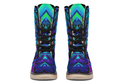 Cyber Cyan Moon Boots