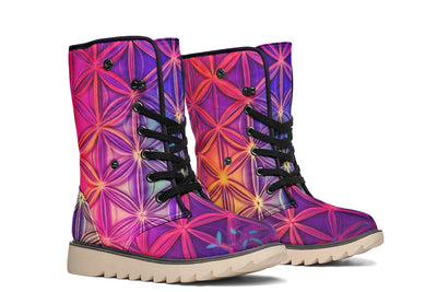 Flower Life Purp Moon Boots