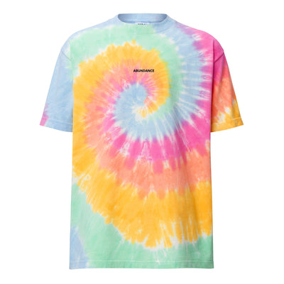 ABUNDANCE Oversized tie-dye t-shirt Electro Threads Sherbet rainbow S