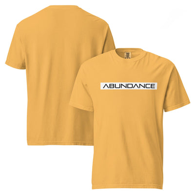 ABUNDANCE Unisex garment-dyed heavyweight t-shirt Electro Threads Mustard S