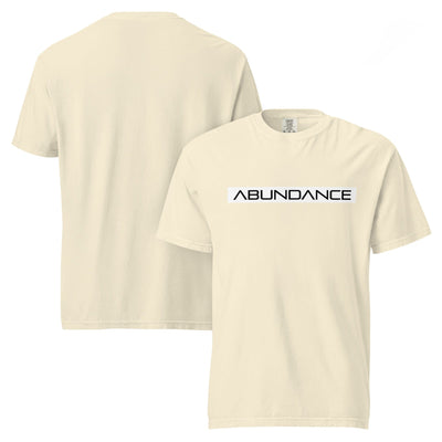 ABUNDANCE Unisex garment-dyed heavyweight t-shirt Electro Threads Ivory S