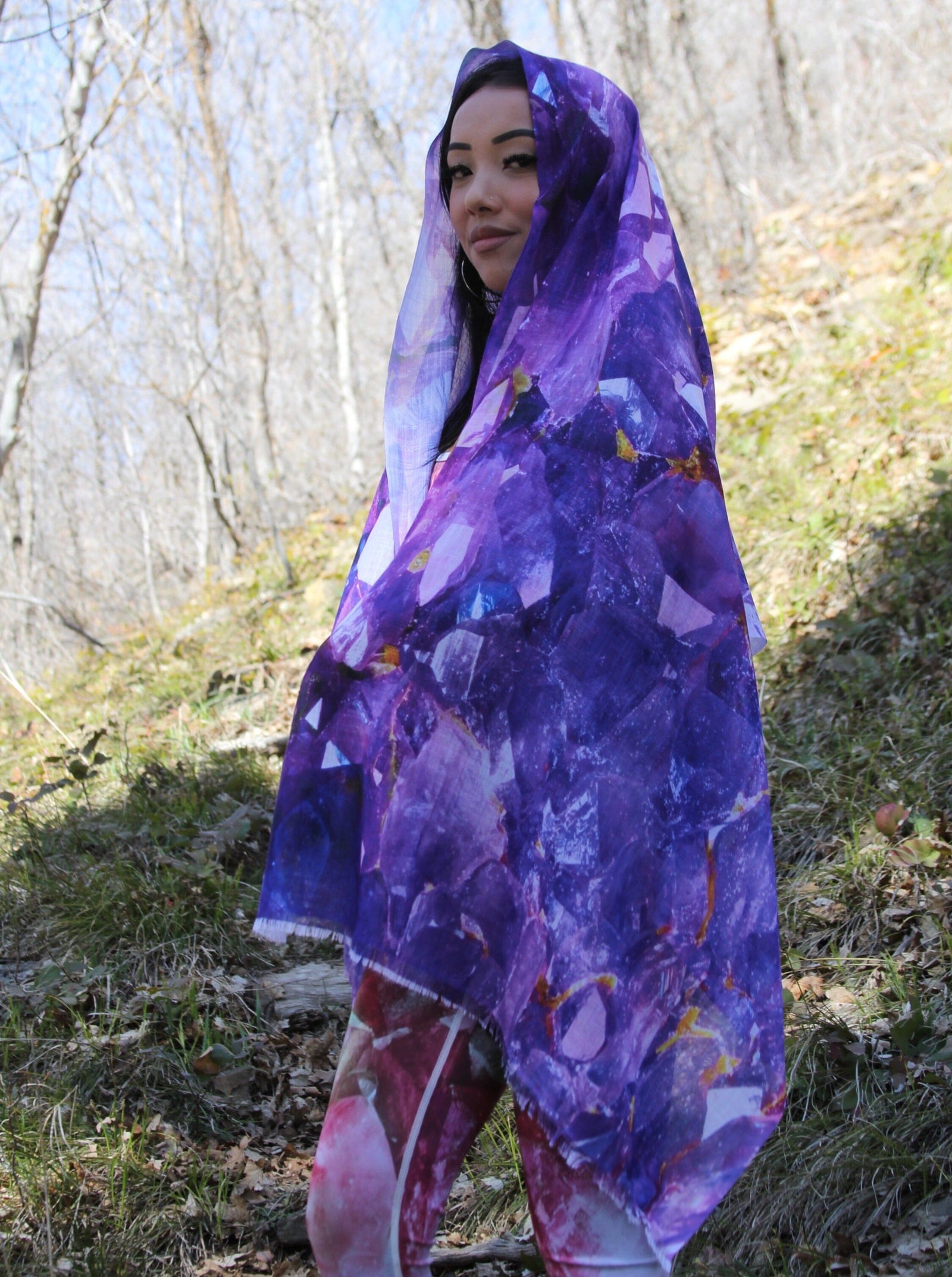 Amethyst Aura Pashmina Pashmina Electro Threads 
