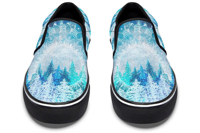 Among the Pines Mandala Slip on Shoes Slipons YWF