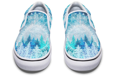 Among the Pines Mandala Slip on Shoes Slipons YWF