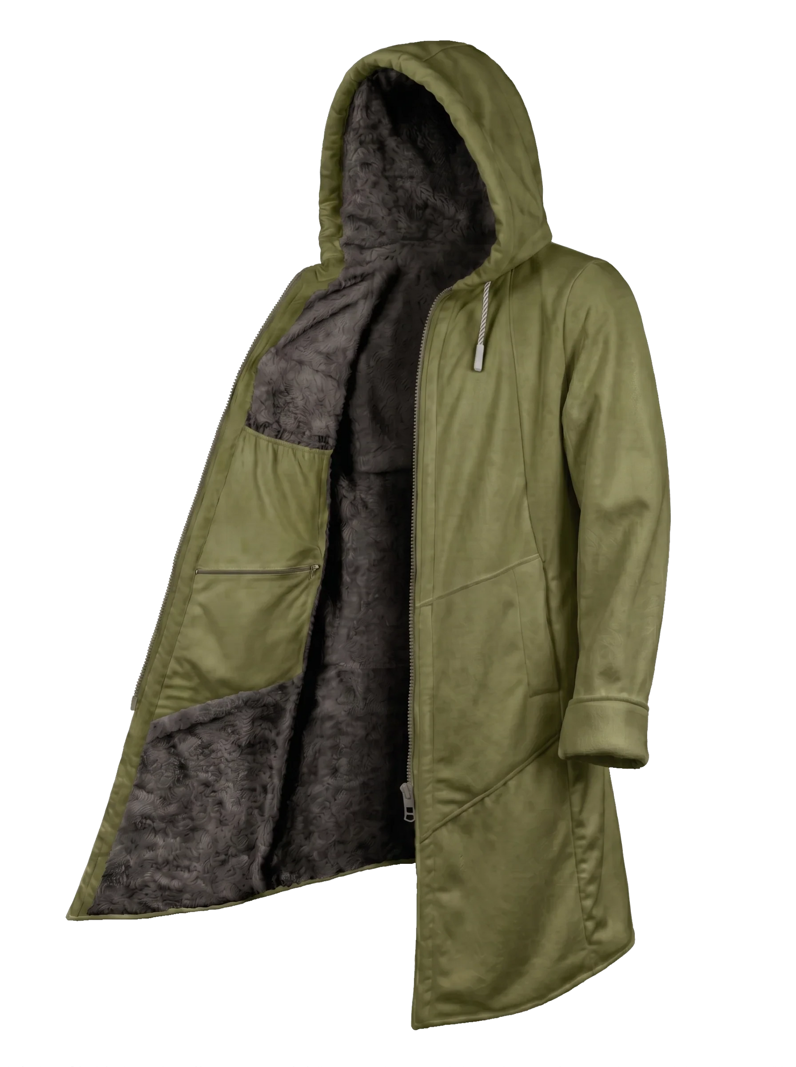Army Green Cyber Cloak Hooded pullover Electro Threads 