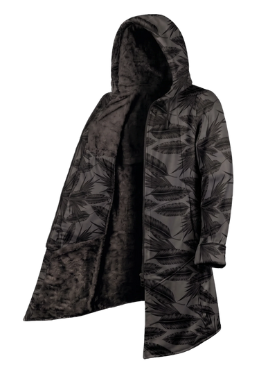 Black Palm Cyber Cloak Hooded pullover Electro Threads Long Sleeve XXS Black Sherpa