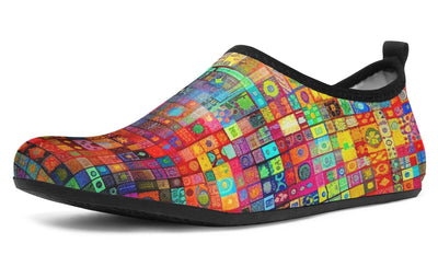 Blotter Fuzz Barefoot Shoes Aquabarefootshoes Electro Threads Women's Aqua Barefoot Shoes Black Sole US 3-4 / EU34-35