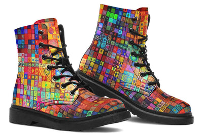 Blotter Fuzz Combat Boots Boots Electro Threads