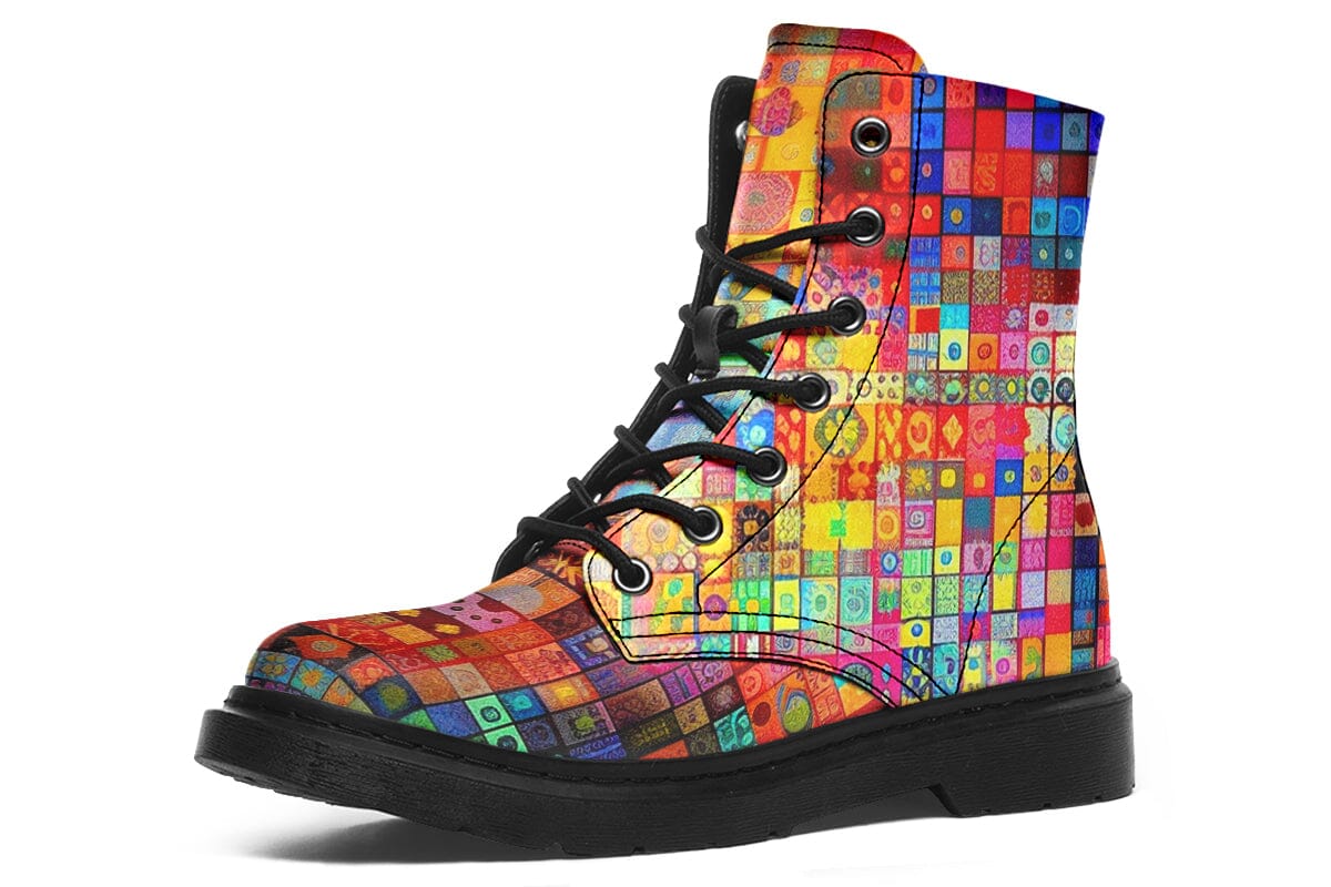 Blotter Fuzz Combat Boots Boots Electro Threads 