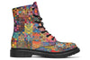 Blotter Patch Fuzz Combat Boots Boots Electro Threads