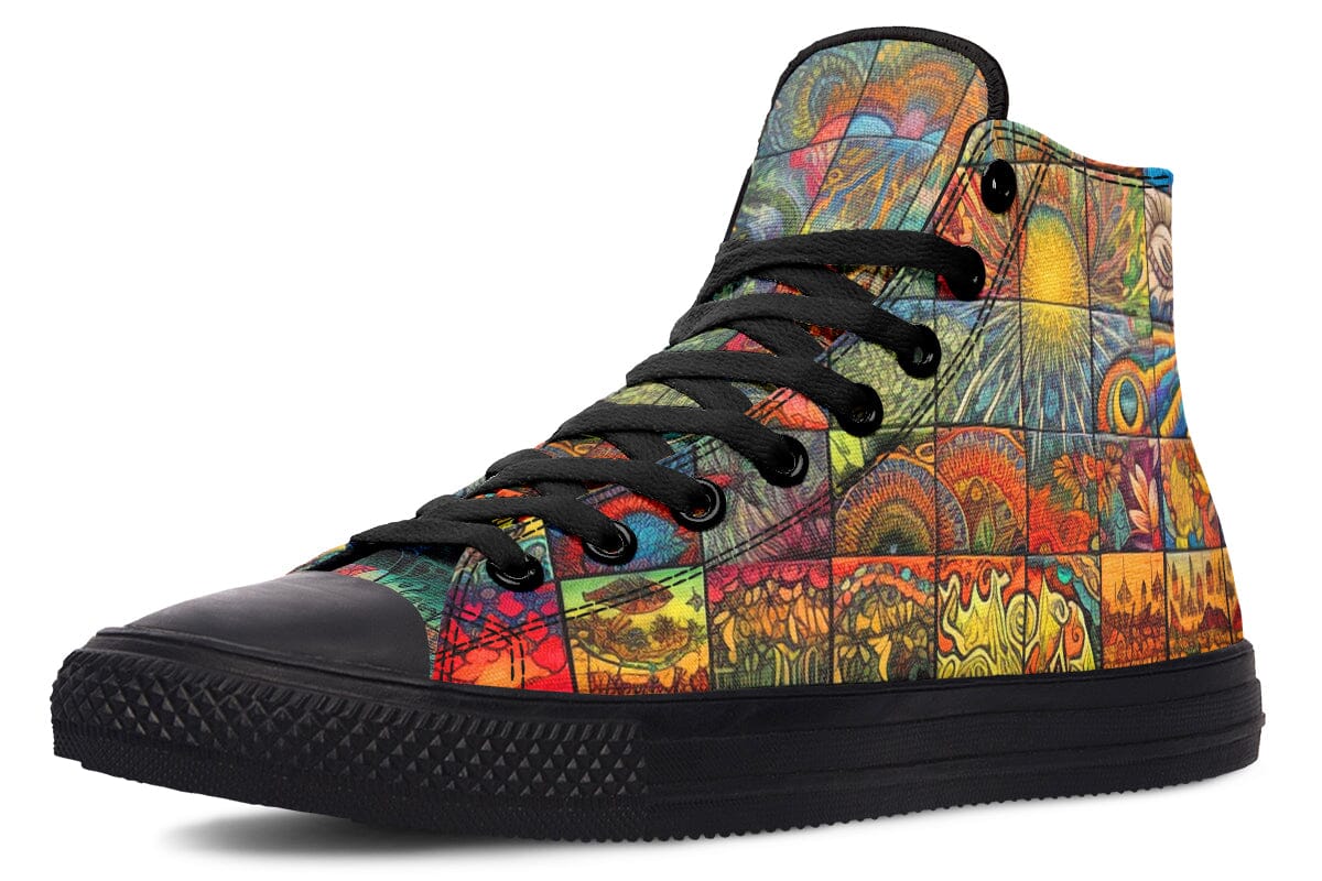 Blotter Patch Fuzz High Top Shoes Hightops Electro Threads 