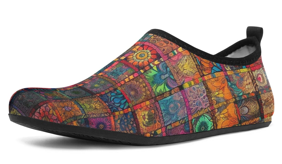 Blotter Quilt Barefoot Shoes Aquabarefootshoes Electro Threads Women's Aqua Barefoot Shoes Black Sole US 3-4 / EU34-35