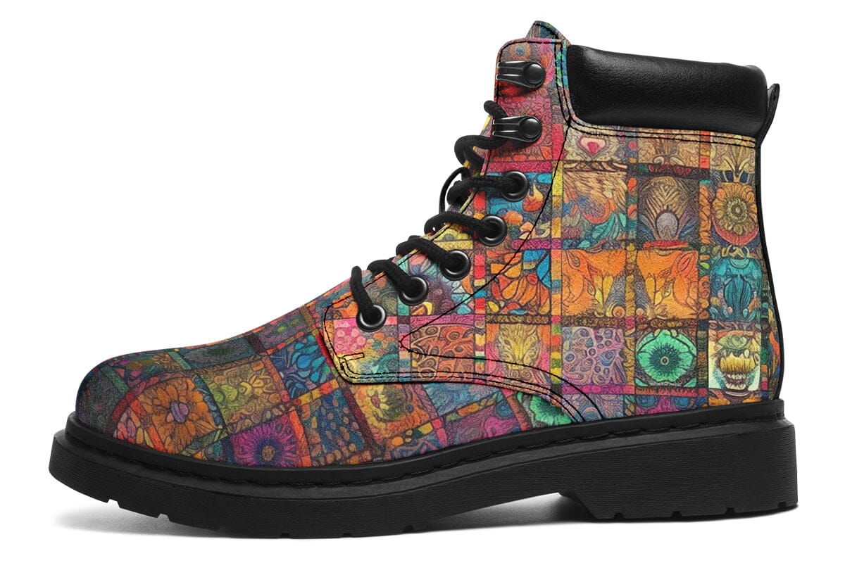 Blotter Quilt Classic Vibe Boots Classicboots Electro Threads Women's Classic Vibe Boots Black Sole US 4.5 / EU35