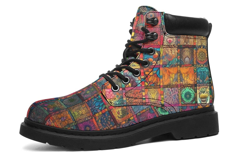 Blotter Quilt Classic Vibe Boots Classicboots Electro Threads Women's Classic Vibe Boots Black Sole US 4.5 / EU35