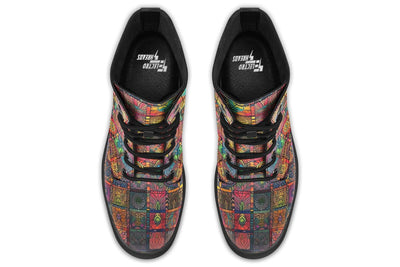 Blotter Quilt Combat Boots Boots Electro Threads