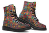 Blotter Quilt Combat Boots Boots Electro Threads