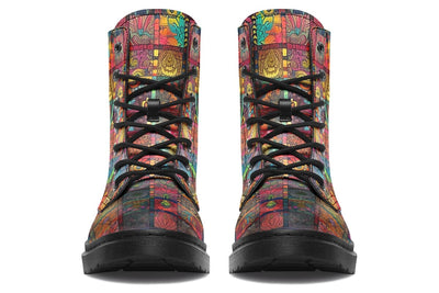 Blotter Quilt Combat Boots Boots Electro Threads