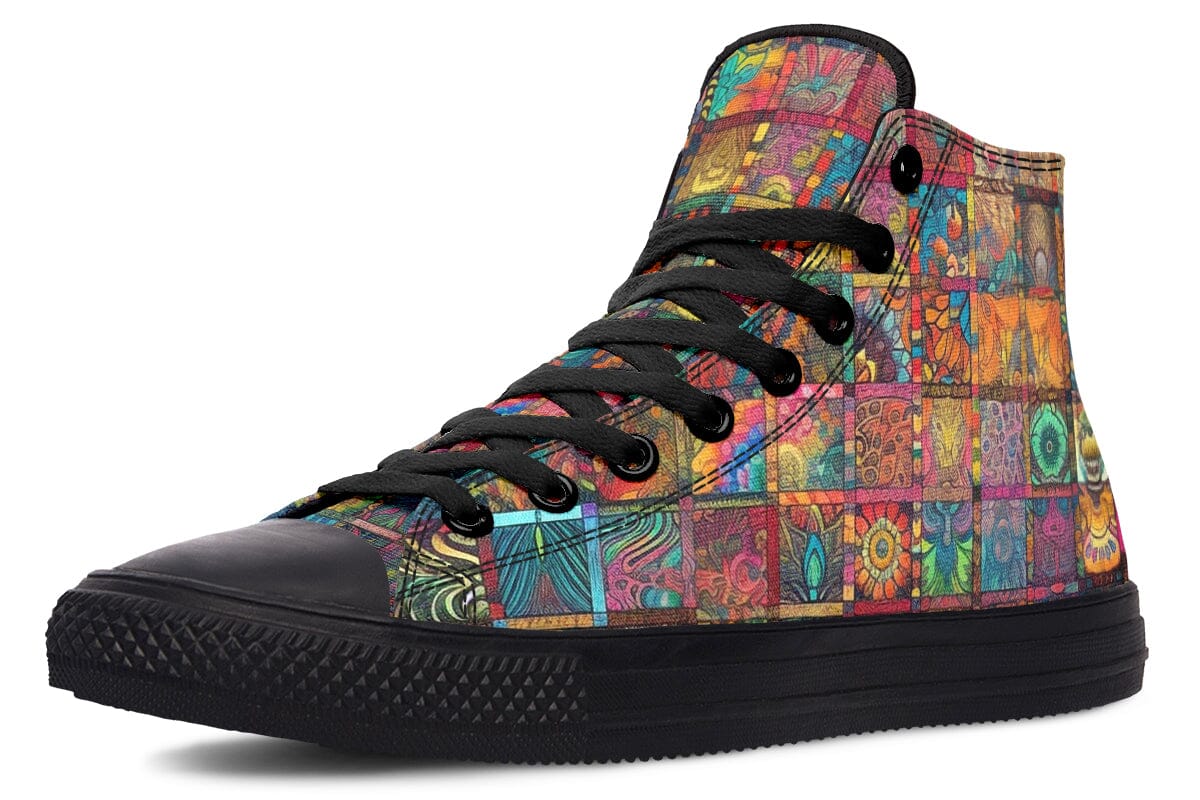 Blotter Quilt High Top Shoes Hightops Electro Threads 