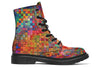 Blottered Grid Combat Boots Boots Electro Threads