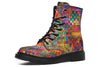 Blottered Grid Combat Boots Boots Electro Threads