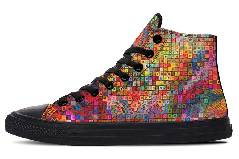 Blottered Grid High Top Shoes Hightops Electro Threads 