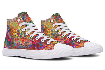 Blottered Grid High Top Shoes Hightops Electro Threads