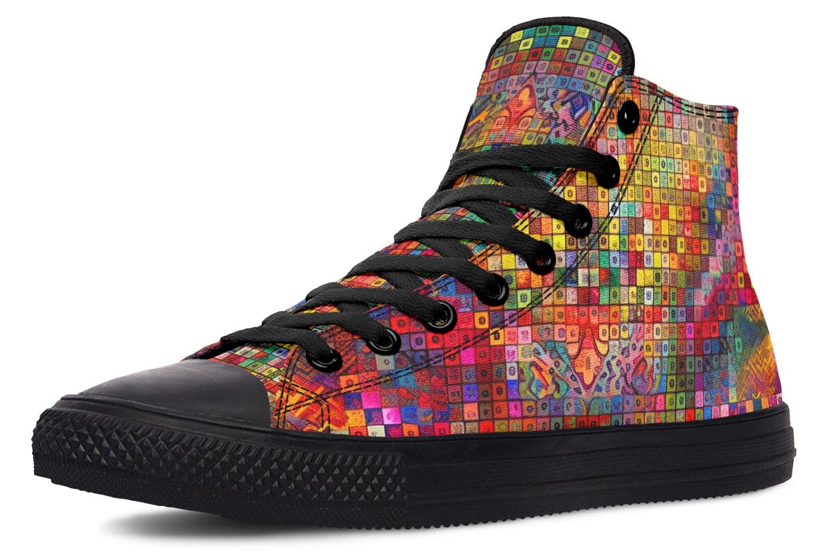 Blottered Grid High Top Shoes Hightops Electro Threads 