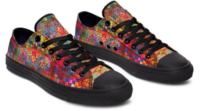 Blottered Grid Low Top Shoes Lowtops Electro Threads