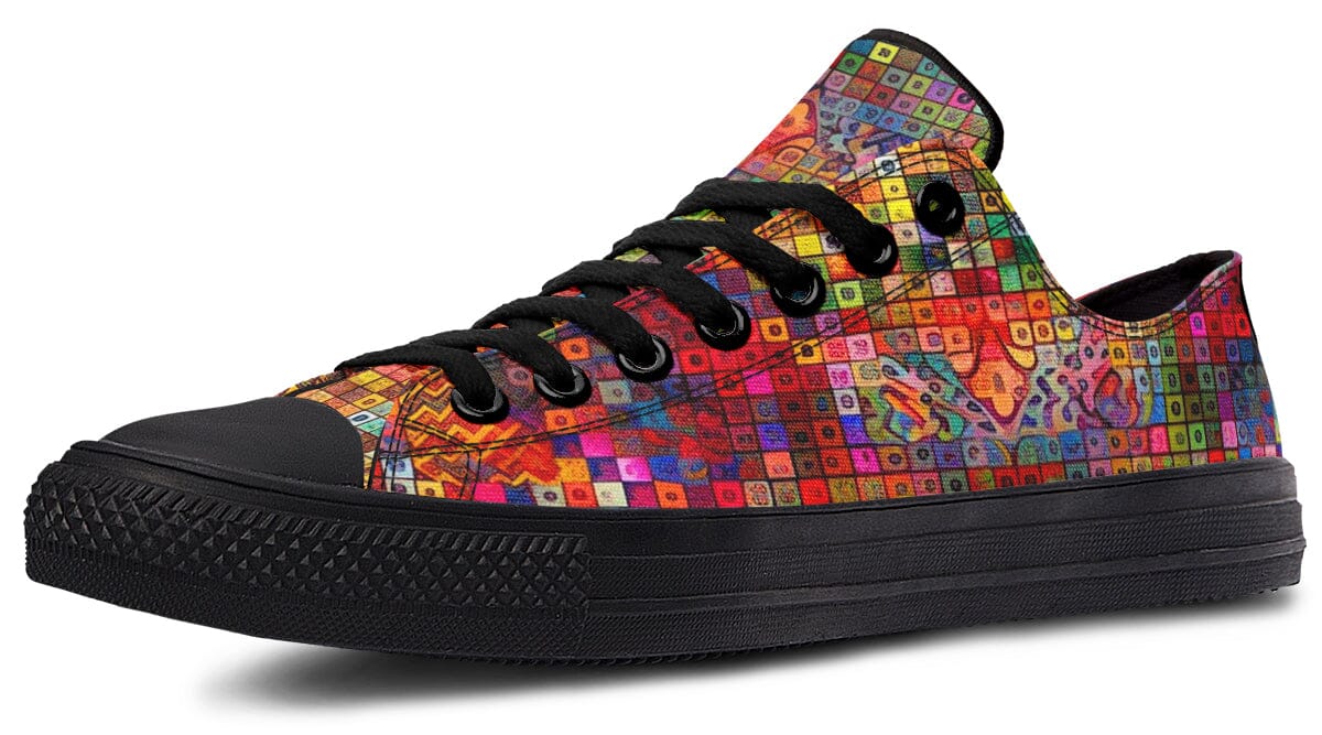 Blottered Grid Low Top Shoes Lowtops Electro Threads 