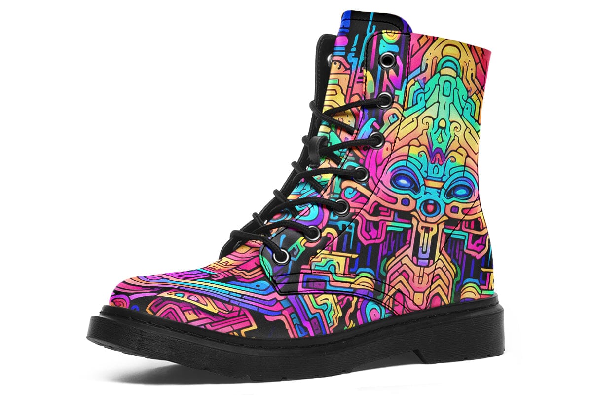 Candyface Combat Boots Boots Electro Threads 