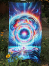 Celestial Meditation Beach Throw Towel Electro Threads