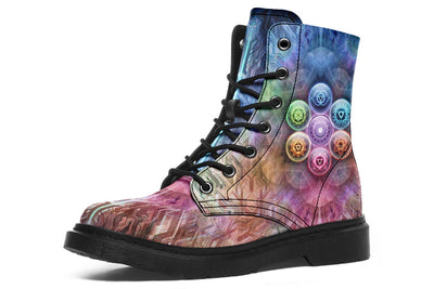 Chakra Balls Combat Boots Boots YWF