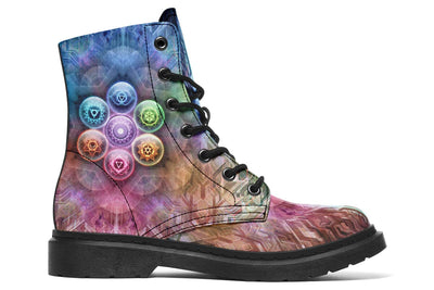 Chakra Balls Combat Boots Boots YWF