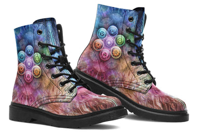 Chakra Balls Combat Boots Boots YWF