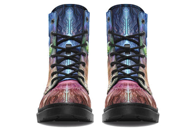 Chakra Balls Combat Boots Boots YWF