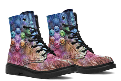 Chakra Balls Combat Boots Boots YWF