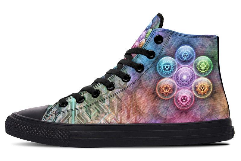 Chakra Balls High Top Shoes Hightops YWF 