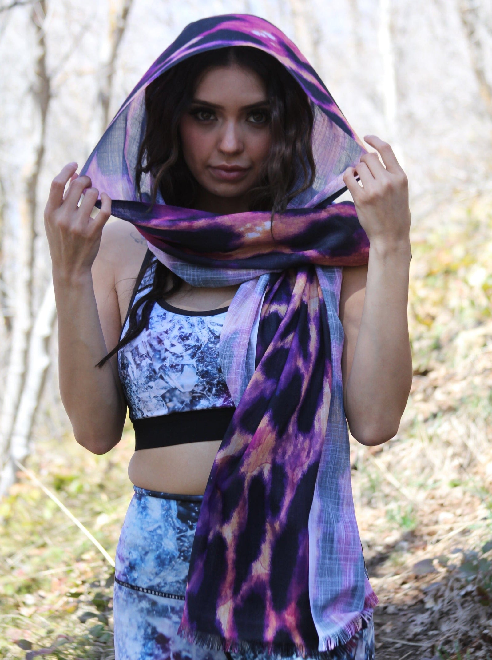 Cheetah Print Pashmina Pashmina Electro Threads 