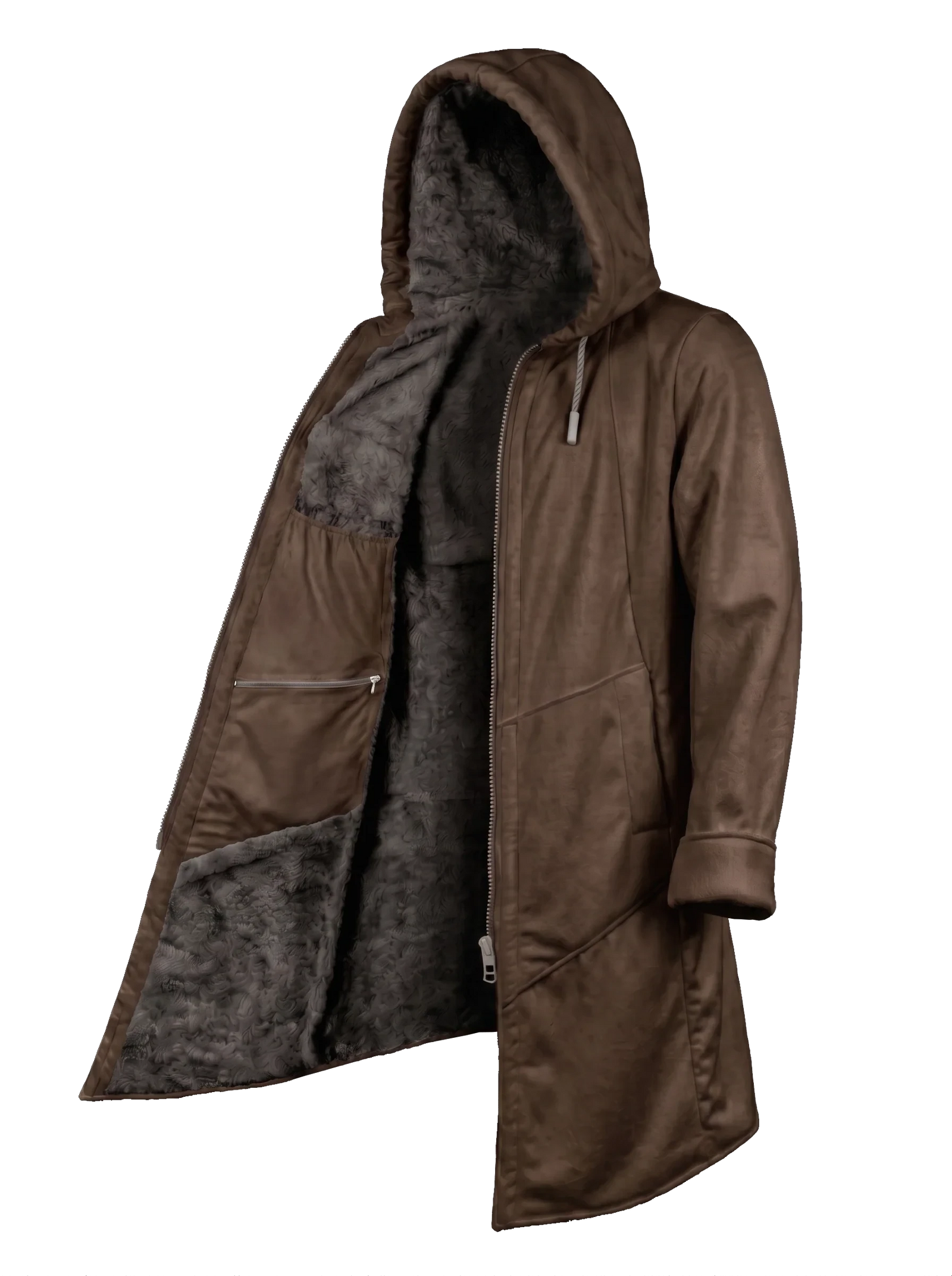 Chocolate Cyber Cloak Hooded pullover Electro Threads 