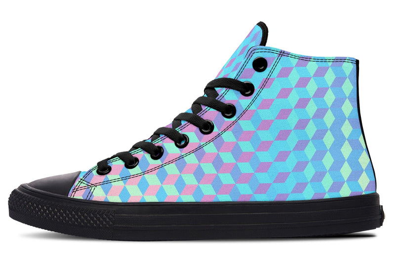 Colorful 3D High Top Shoes Hightops YWF 