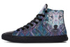 Crystal Wolf High Top Shoes Hightops YWF Women's Hightops Black Sole US 5 / EU35.5