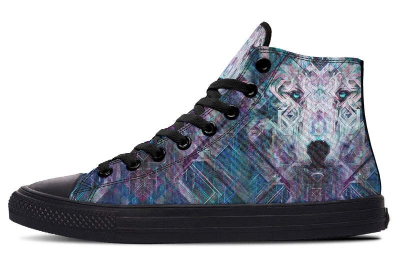 Crystal Wolf High Top Shoes Hightops YWF 