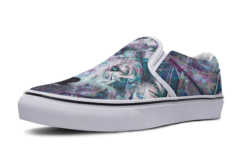 Crystal Wolf Slip on Shoes Slipons YWF 